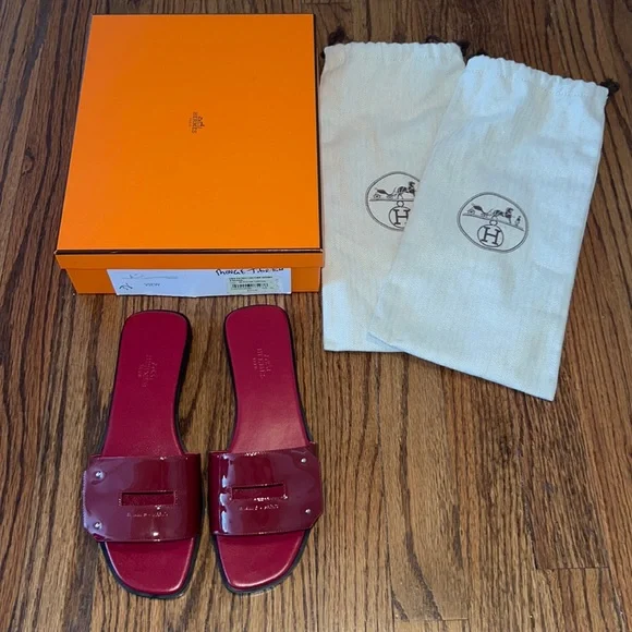 HERMES Calfskin View Sandals - Full Set 🧡 - Picture 2 of 7
